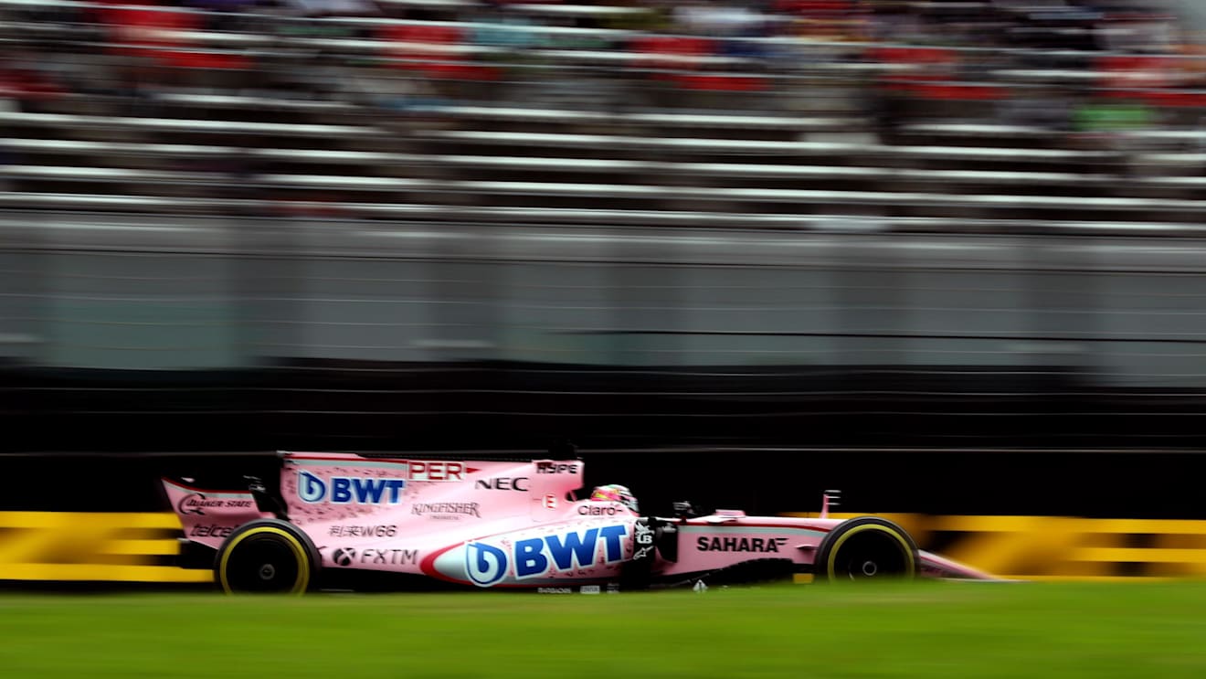 Sergio Perez (MEX) Force India VJM10 at Formula One World Championship, Rd16, Japanese Grand Prix, Practice, Suzuka, Japan, Friday 6 October 2017. © Kym Illman/Sutton Images