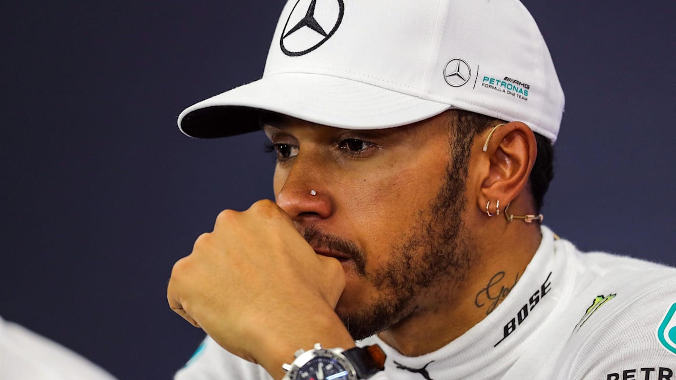 Lewis Hamilton (GBR) Mercedes AMG F1 in the Press Conference at Formula One World Championship, Rd16, Japanese Grand Prix, Qualifying, Suzuka, Japan, Saturday 7 October 2017. © Kym Illman/Sutton Images