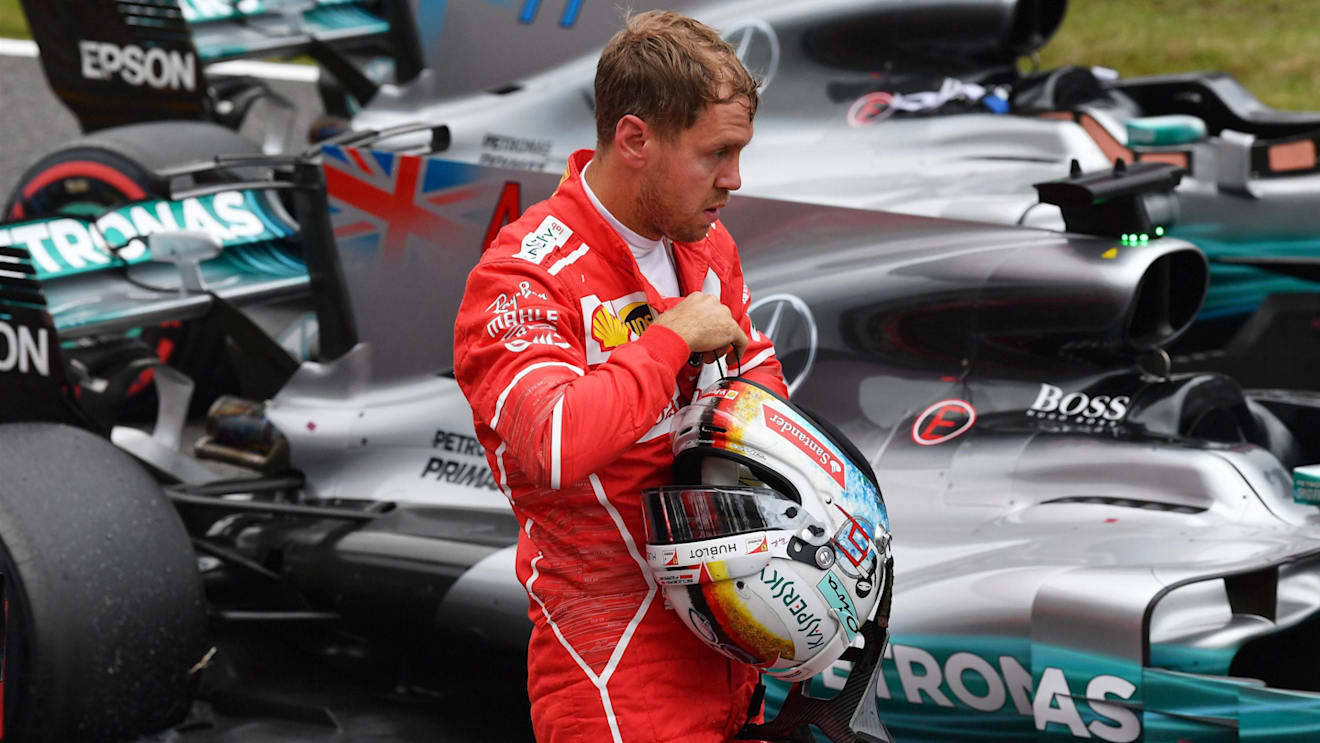 Sebastian Vettel (GER) Ferrari in parc ferme at Formula One World Championship, Rd16, Japanese Grand Prix, Qualifying, Suzuka, Japan, Saturday 7 October 2017. © Mark Sutton/Sutton Images