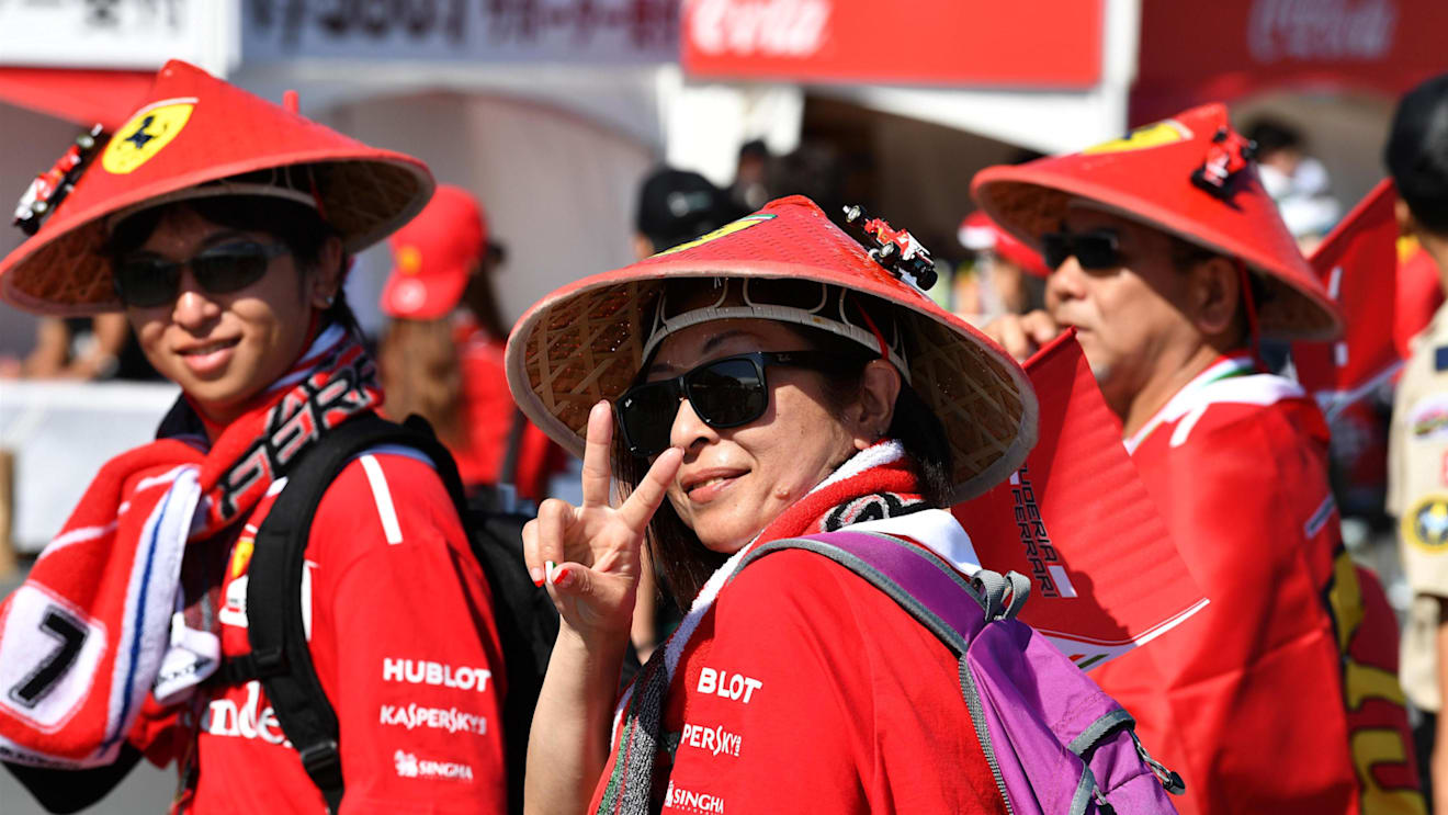 Ferrari fans at Formula One World Championship, Rd16, Japanese Grand Prix, Race, Suzuka, Japan, Sunday 8 October 2017. © Mark Sutton/Sutton Images