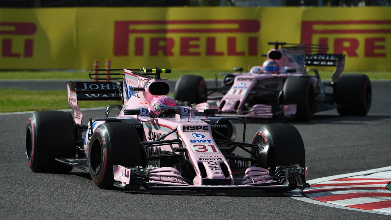 Esteban Ocon (FRA) Force India VJM10 at Formula One World Championship, Rd16, Japanese Grand Prix, Race, Suzuka, Japan, Sunday 8 October 2017. © Mark Sutton/Sutton Images