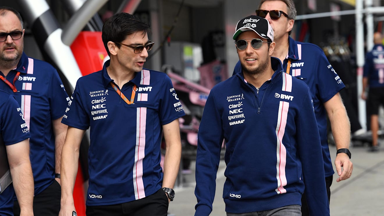 Sergio Perez (MEX) Force India walks the track at Formula One World Championship, Rd16, Japanese Grand Prix, Preparations, Suzuka, Japan, Thursday 5 October 2017. © Mark Sutton/Sutton Images