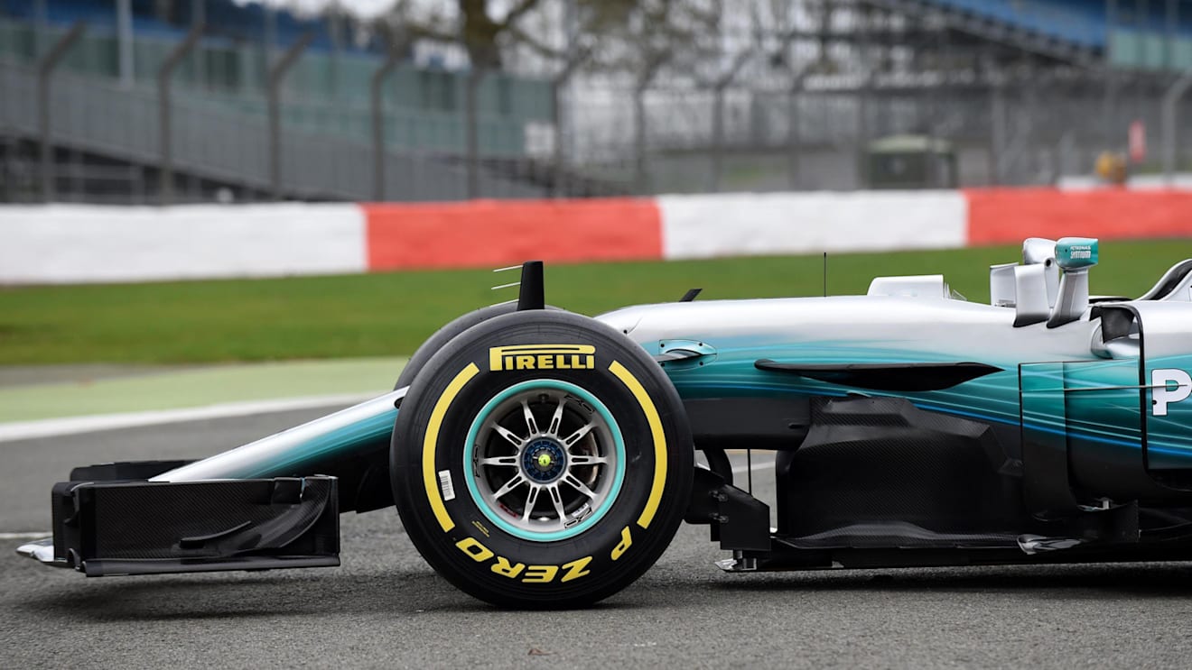 The new Mercedes-Benz F1 W08 Hybrid at Mercedes-Benz F1 W08 Hybrid Launch, Silverstone, England, 23 February 2017. © Sutton Images