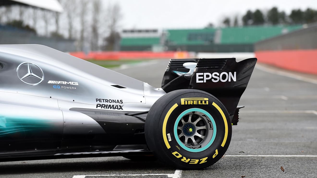 The new Mercedes-Benz F1 W08 Hybrid at Mercedes-Benz F1 W08 Hybrid Launch, Silverstone, England, 23 February 2017. © Sutton Images
