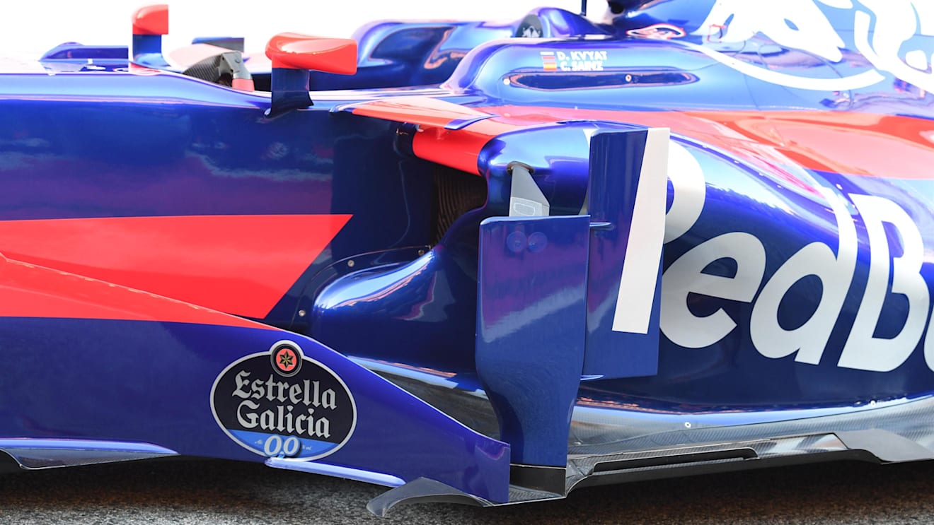 Scuderia Toro Rosso STR12 sidepod detail at Scuderia Toro Rosso STR12 Launch, Barcelona, Spain, 26 February 2017. © Sutton Images