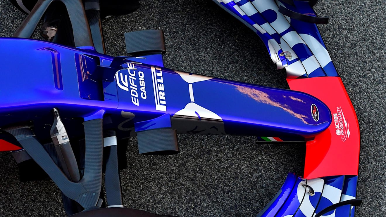 Scuderia Toro Rosso STR12 nose and front wing at Scuderia Toro Rosso STR12 Launch, Barcelona, Spain, 26 February 2017. © Sutton Images