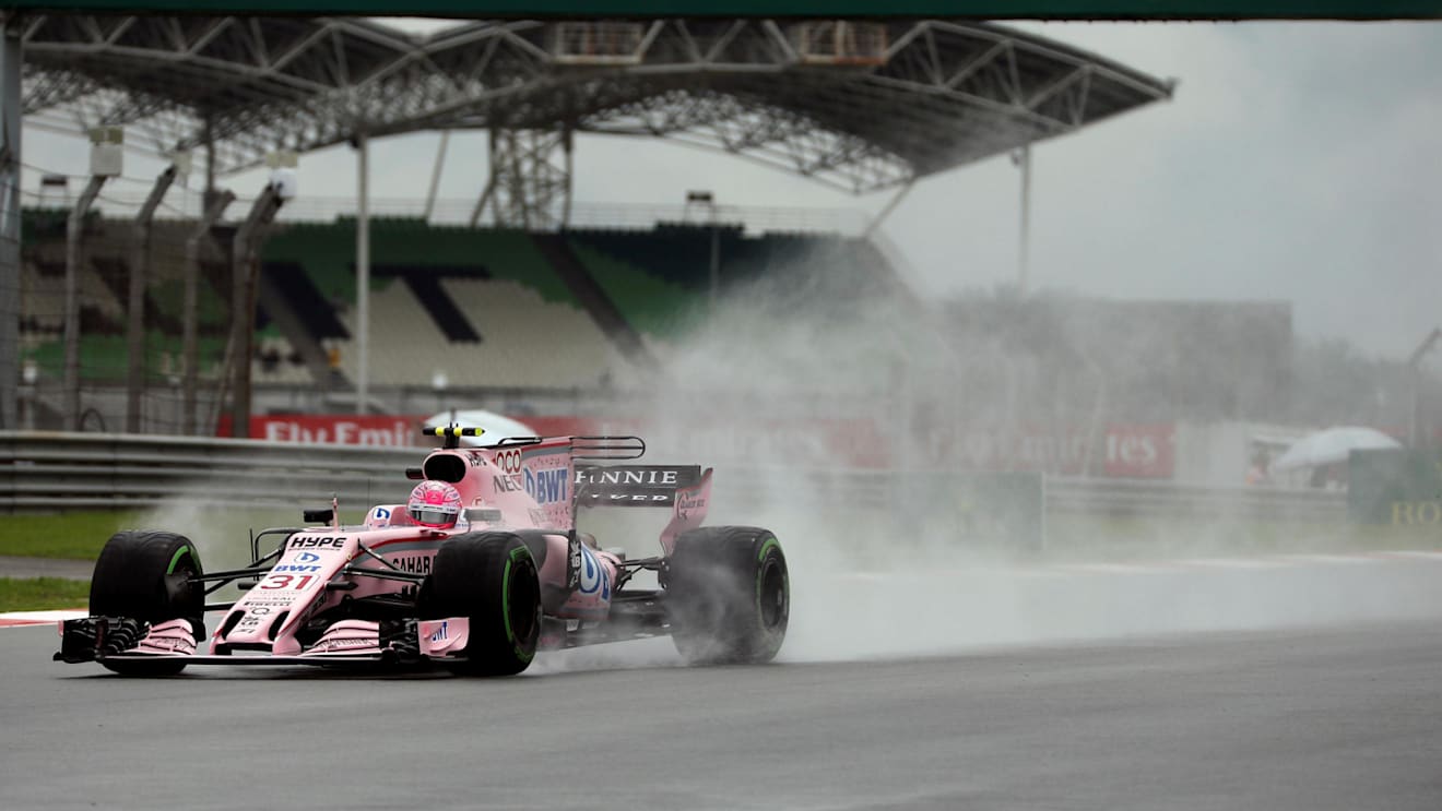 Esteban Ocon (FRA) Force India VJM10 at Formula One World Championship, Rd15, Malaysian Grand Prix, Practice, Sepang, Malaysia, Friday 29 September 2017. © Manuel Goria/Sutton Images