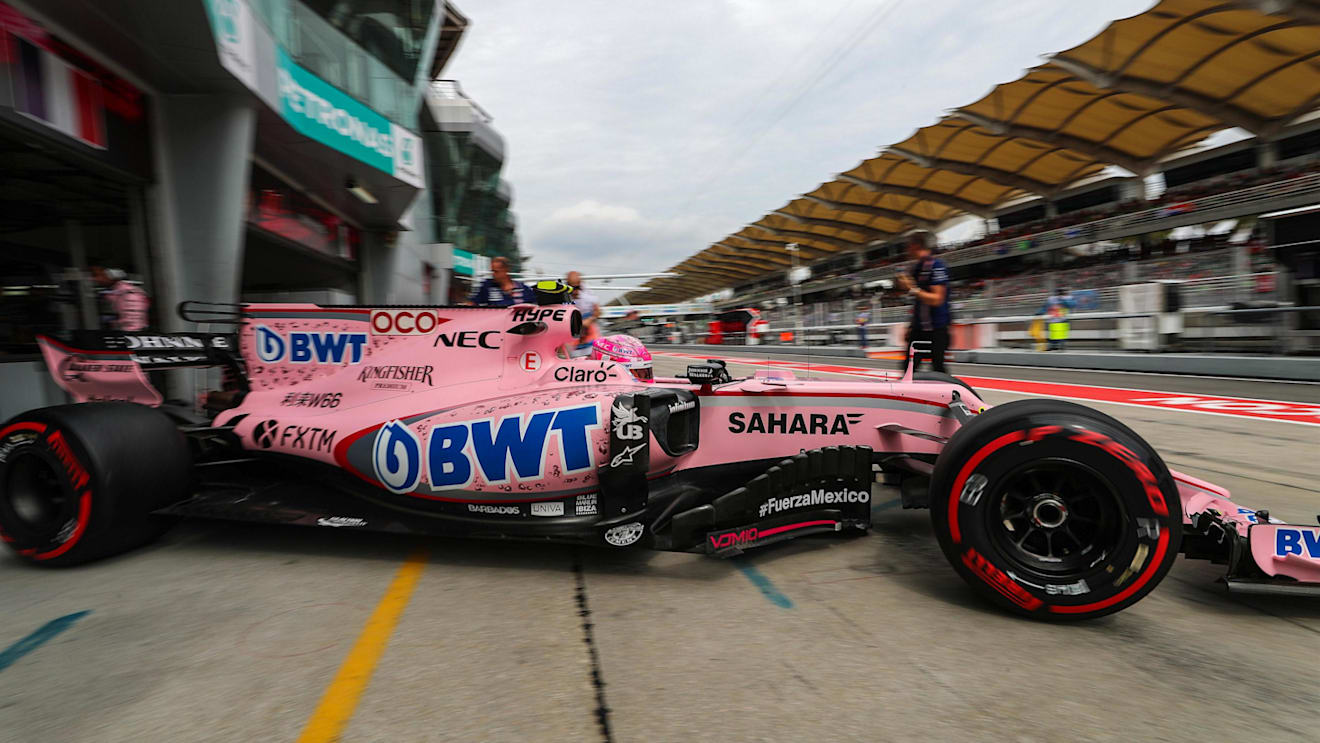 Esteban Ocon (FRA) Force India VJM10 at Formula One World Championship, Rd15, Malaysian Grand Prix, Practice, Sepang, Malaysia, Friday 29 September 2017. © Kym Illman/Sutton Images