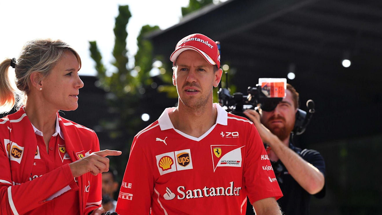 Sebastian Vettel (GER) Ferrari went out in Q1 due to mechanical failure at Formula One World Championship, Rd15, Malaysian Grand Prix, Qualifying, Sepang, Malaysia, Saturday 30 September 2017. © Manuel Goria/Sutton Images