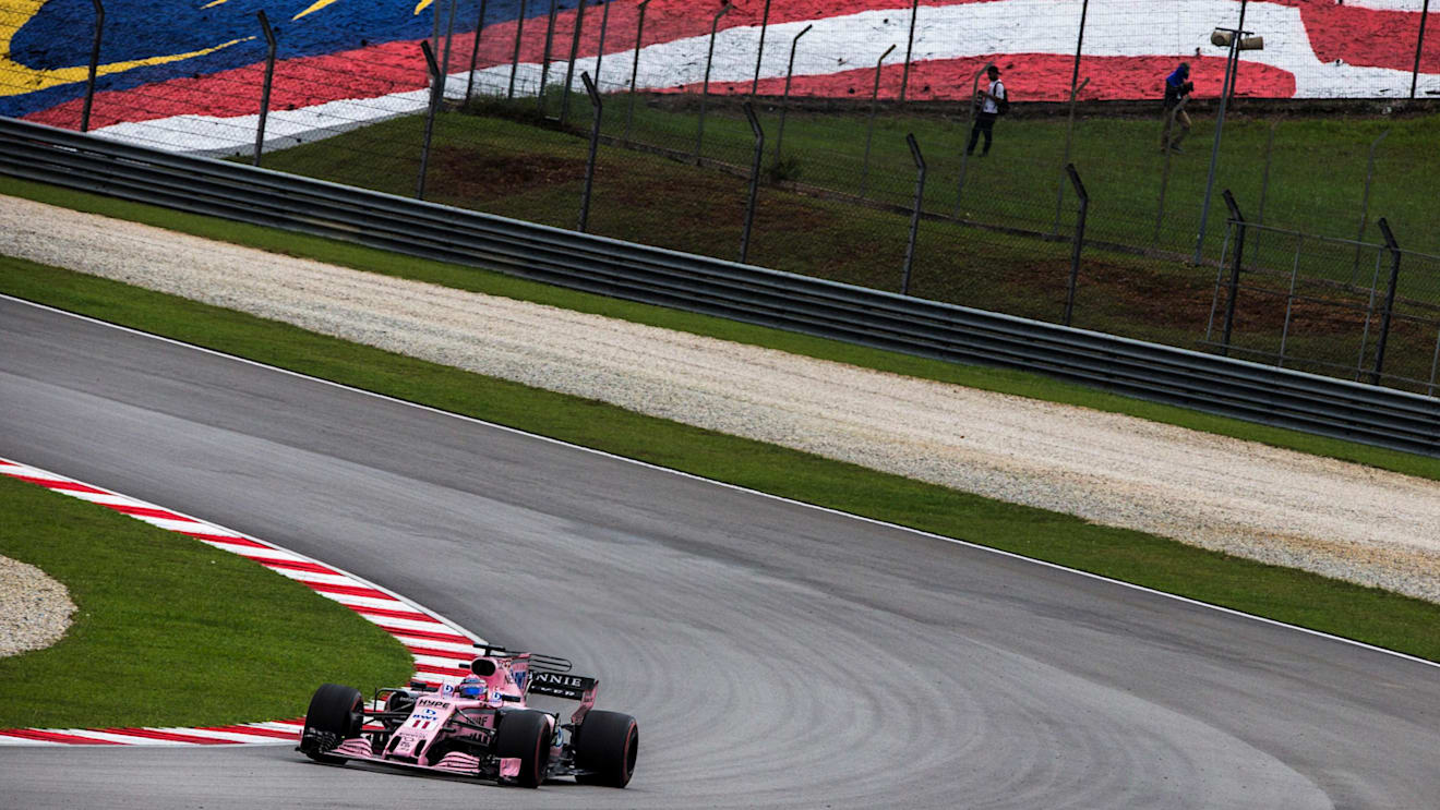 Sergio Perez (MEX) Force India VJM10 at Formula One World Championship, Rd15, Malaysian Grand Prix, Race, Sepang, Malaysia, Sunday 1 October 2017. © Manuel Goria/Sutton Images