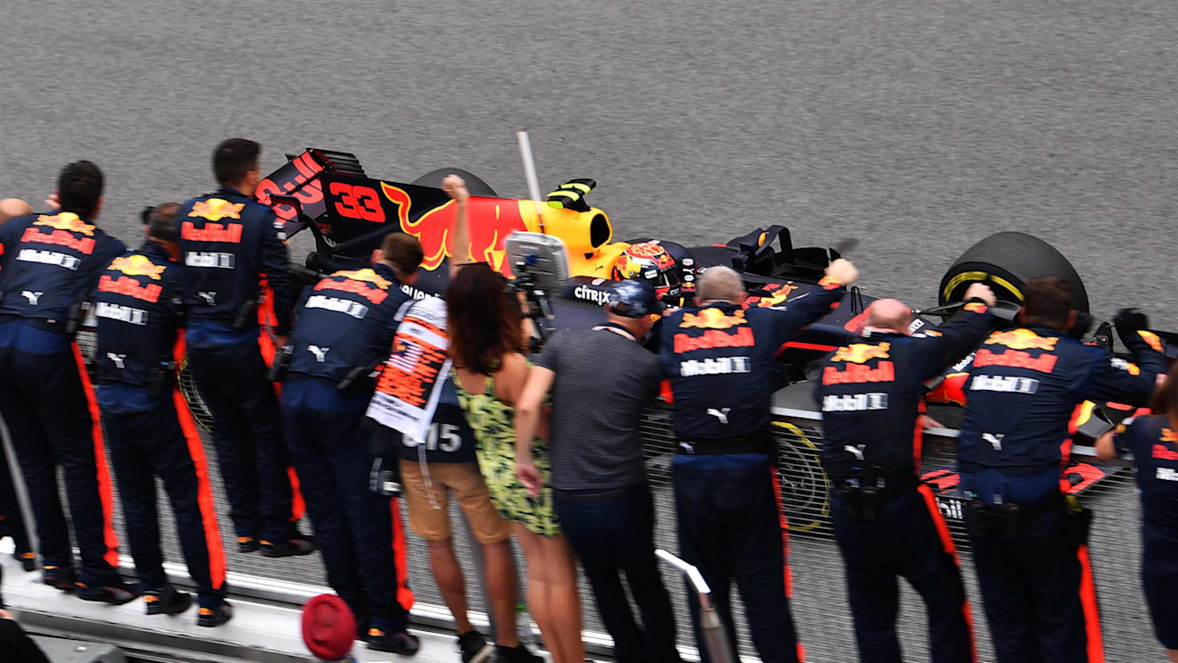 Race winner Max Verstappen (NED) Red Bull Racing RB13 crosses the line at Formula One World Championship, Rd15, Malaysian Grand Prix, Race, Sepang, Malaysia, Sunday 1 October 2017. © Mark Sutton/Sutton Images