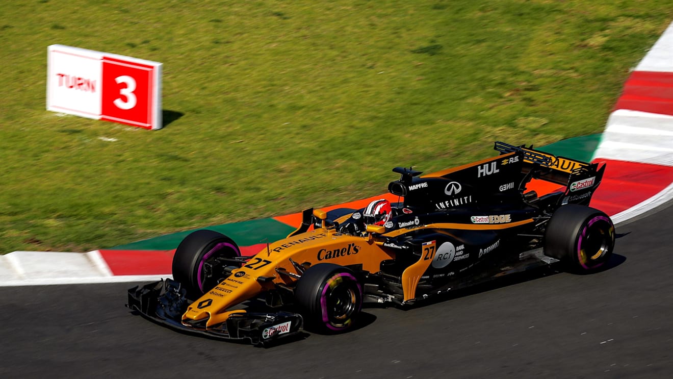 Nico Hulkenberg (GER) Renault Sport F1 Team RS17 at Formula One World Championship, Rd18, Mexican Grand Prix, Practice, Circuit Hermanos Rodriguez, Mexico City, Mexico, Friday 27 October 2017. © Kym Illman/Sutton Images