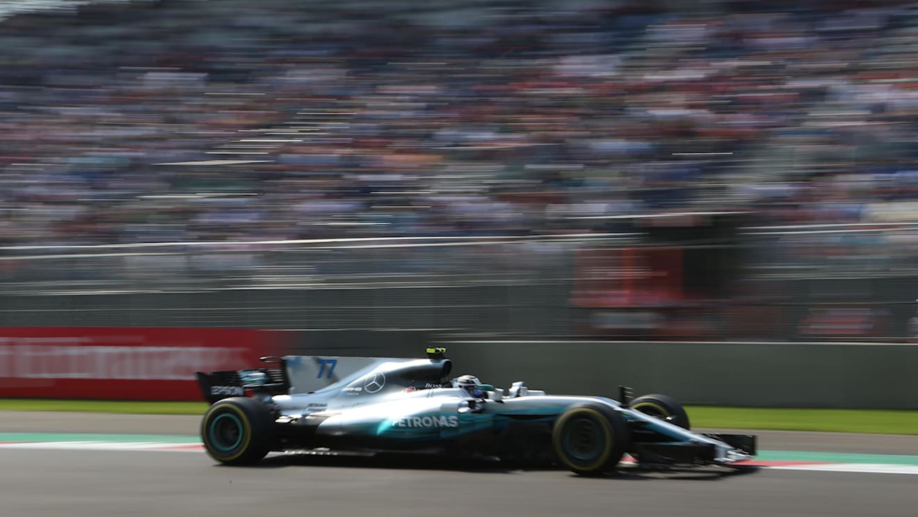 Valtteri Bottas (FIN) Mercedes-Benz F1 W08 Hybrid at Formula One World Championship, Rd18, Mexican Grand Prix, Practice, Circuit Hermanos Rodriguez, Mexico City, Mexico, Friday 27 October 2017. © Mirko Stange/Sutton Images