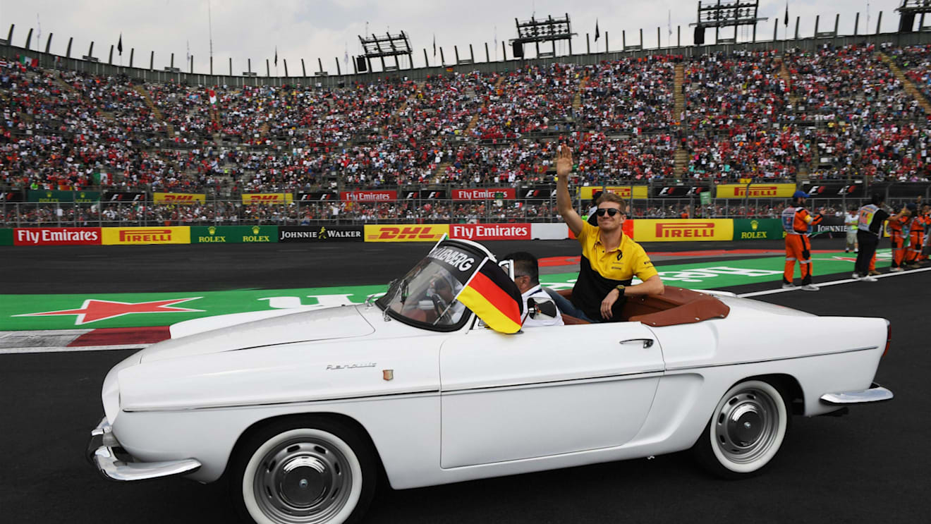 Nico Hulkenberg (GER) Renault Sport F1 Team on the drivers parade at Formula One World Championship, Rd18, Mexican Grand Prix, Race, Circuit Hermanos Rodriguez, Mexico City, Mexico, Sunday 29 October 2017. © Mark Sutton/Sutton Images