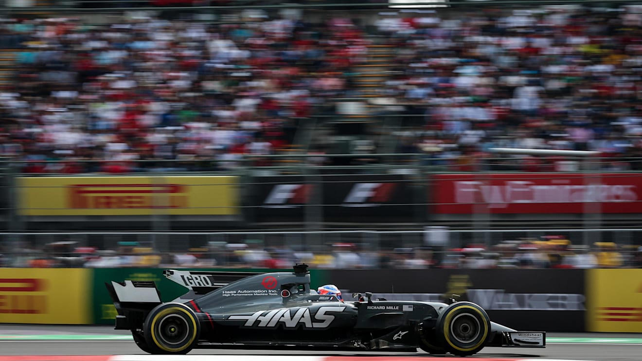 Romain Grosjean (FRA) Haas VF-17 at Formula One World Championship, Rd18, Mexican Grand Prix, Race, Circuit Hermanos Rodriguez, Mexico City, Mexico, Sunday 29 October 2017. © Mirko Stange/Sutton Images