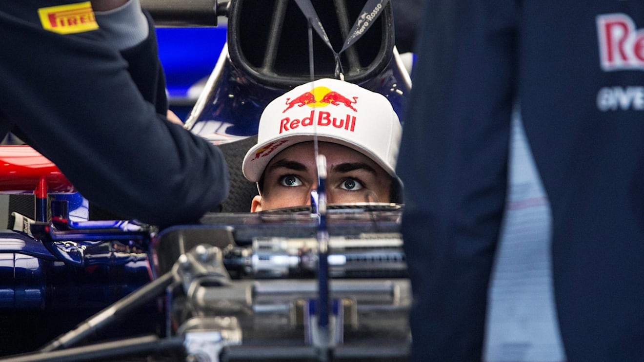 Pierre Gasly (FRA) Scuderia Toro Rosso STR12 at Formula One World Championship, Rd18, Mexican Grand Prix, Preparations, Circuit Hermanos Rodriguez, Mexico City, Mexico, Thursday 26 October 2017. © Manuel Goria/Sutton Images