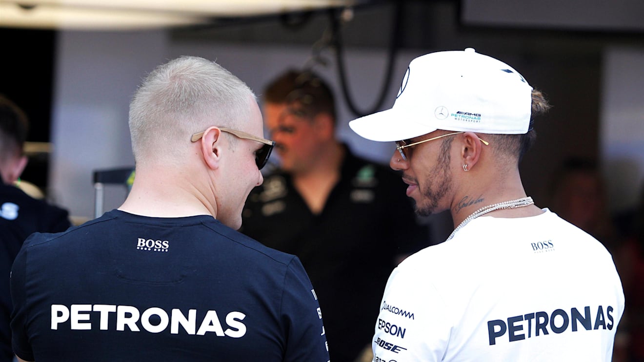 Valtteri Bottas (FIN) Mercedes AMG F1 and Lewis Hamilton (GBR) Mercedes AMG F1 at Formula One World Championship, Rd6, Monaco Grand Prix, Monte-Carlo, Monaco, Friday 26 May 2017. © Sutton Images
