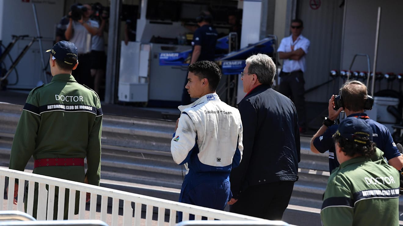 Race retiree Pascal Wehrlein (GER) Sauber at Formula One World Championship, Rd6, Monaco Grand Prix, Race, Monte-Carlo, Monaco, Sunday 28 May 2017. © Sutton Images