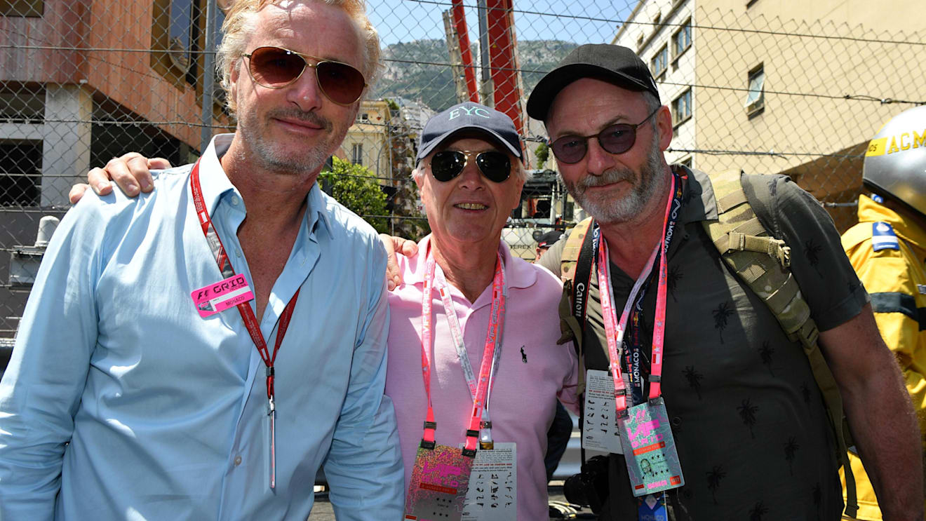(L to R): Eddie Irvine (IRL) Edmund Irvine (IRL) and Liam Cunningham (IRL) Actor on the grid at Formula One World Championship, Rd6, Monaco Grand Prix, Race, Monte-Carlo, Monaco, Sunday 28 May 2017. © Sutton Images