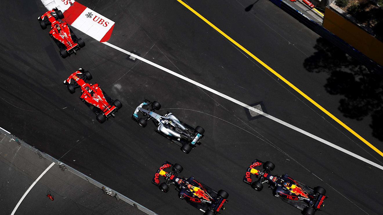 Kimi Raikkonen (FIN) Ferrari SF70-H leads Sebastian Vettel (GER) Ferrari SF70-H at the start of the race Formula One World Championship, Rd6, Monaco Grand Prix, Race, Monte-Carlo, Monaco, Sunday 28 May 2017. © Sutton Images