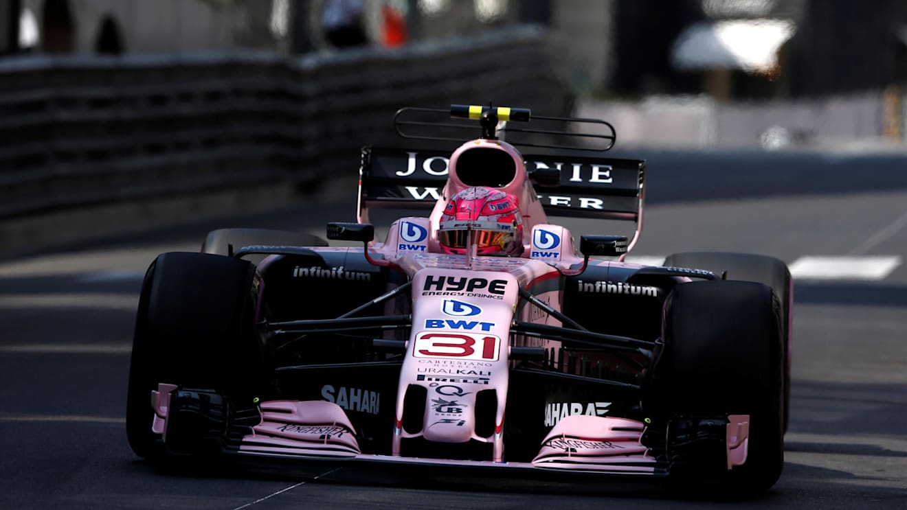 Esteban Ocon (FRA) Force India VJM10 at Formula One World Championship, Rd6, Monaco Grand Prix, Practice, Monte-Carlo, Monaco, Thursday 25 May 2017. © Sutton Images