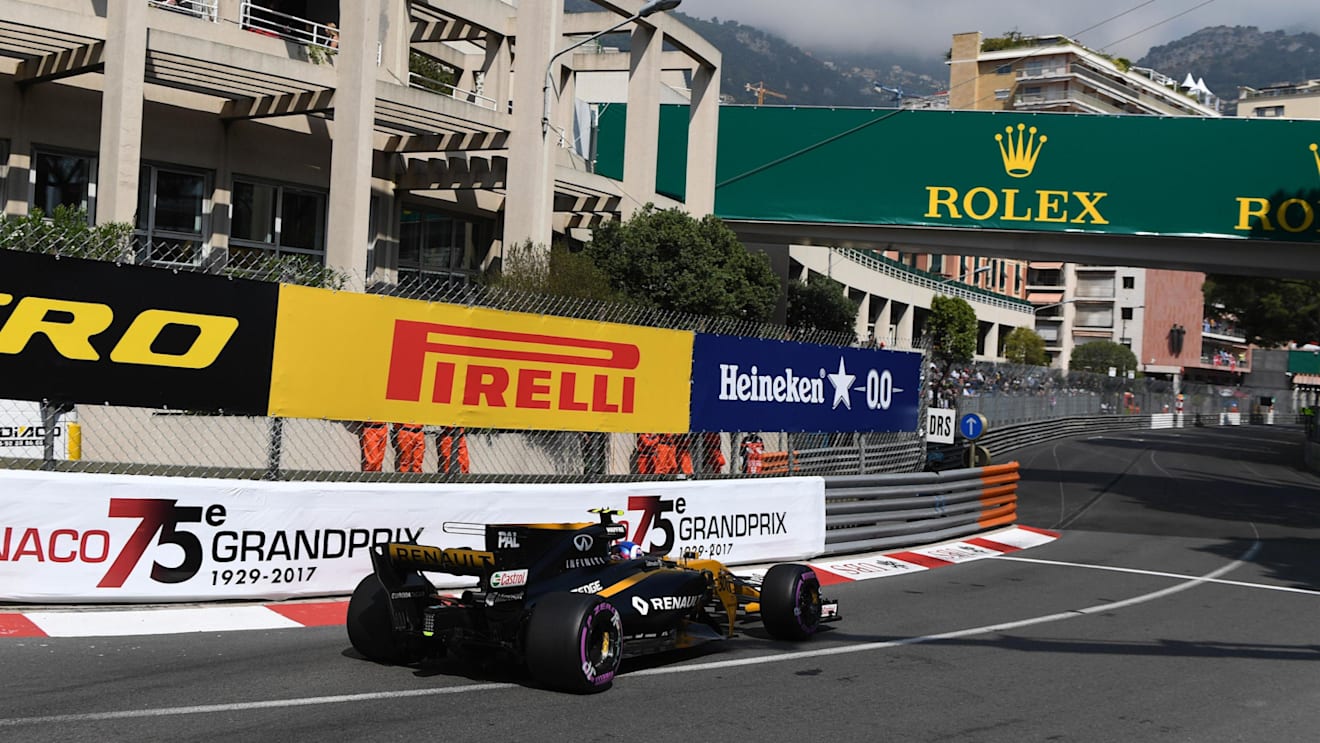 Jolyon Palmer (GBR) Renault Sport F1 Team RS17 at Formula One World Championship, Rd6, Monaco Grand Prix, Practice, Monte-Carlo, Monaco, Thursday 25 May 2017. © Sutton Images