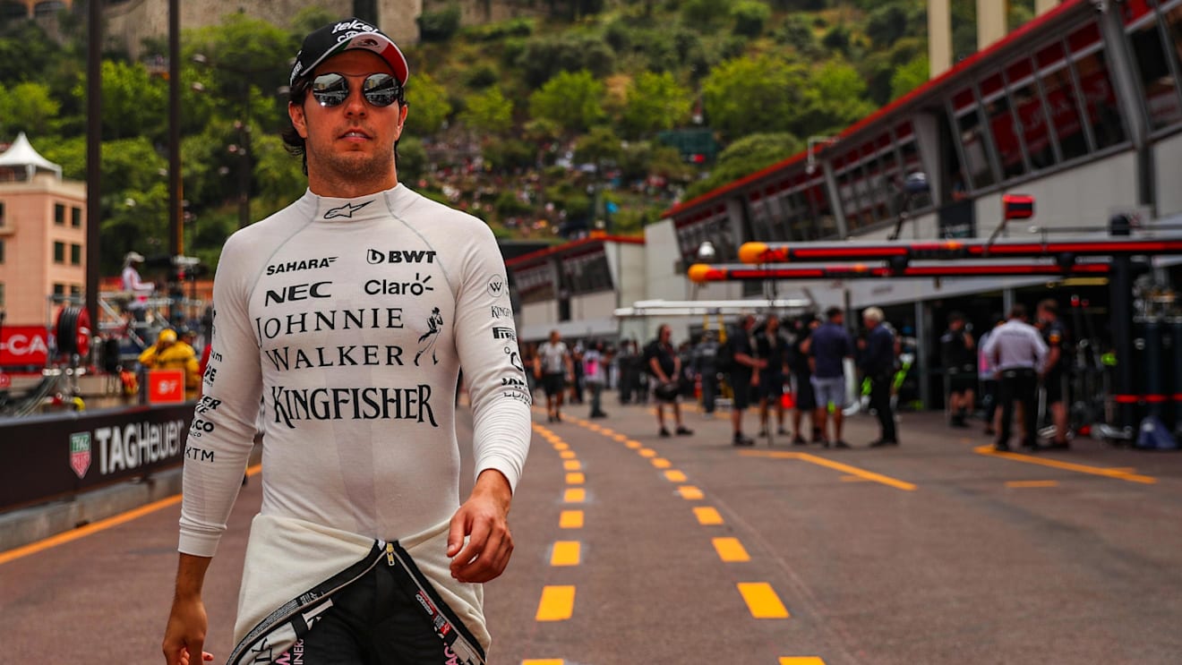 Sergio Perez (MEX) Force India at Formula One World Championship, Rd6, Monaco Grand Prix, Practice, Monte-Carlo, Monaco, Thursday 25 May 2017. © Sutton Images