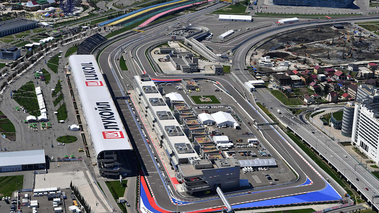 Aerial view at Formula One World Championship, Rd4, Russian Grand Prix, Qualifying, Sochi Autodrom, Sochi, Krasnodar Krai, Russia, Saturday 29 April 2017. © Sutton Motorsport Images