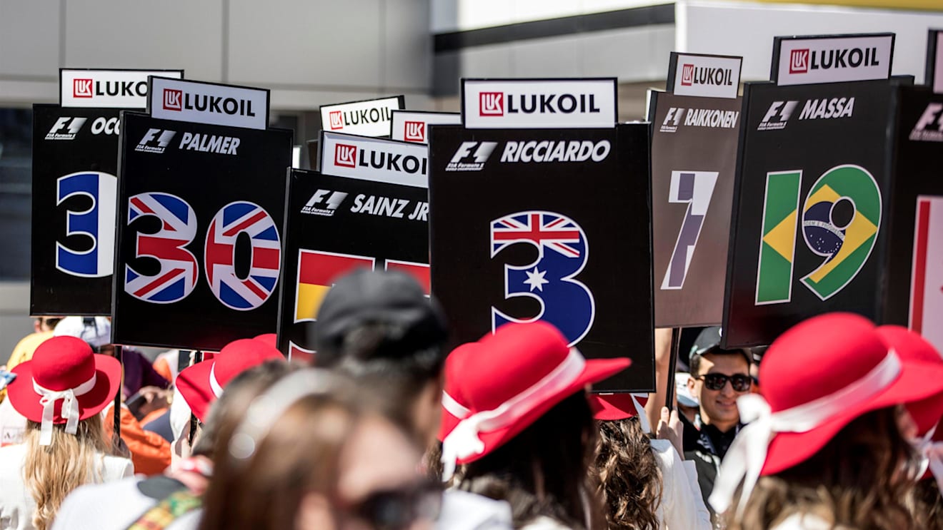 Number boards at Formula One World Championship, Rd4, Russian Grand Prix, Race, Sochi Autodrom, Sochi, Krasnodar Krai, Russia, Sunday 30 April 2017. © Sutton Motorsport Images