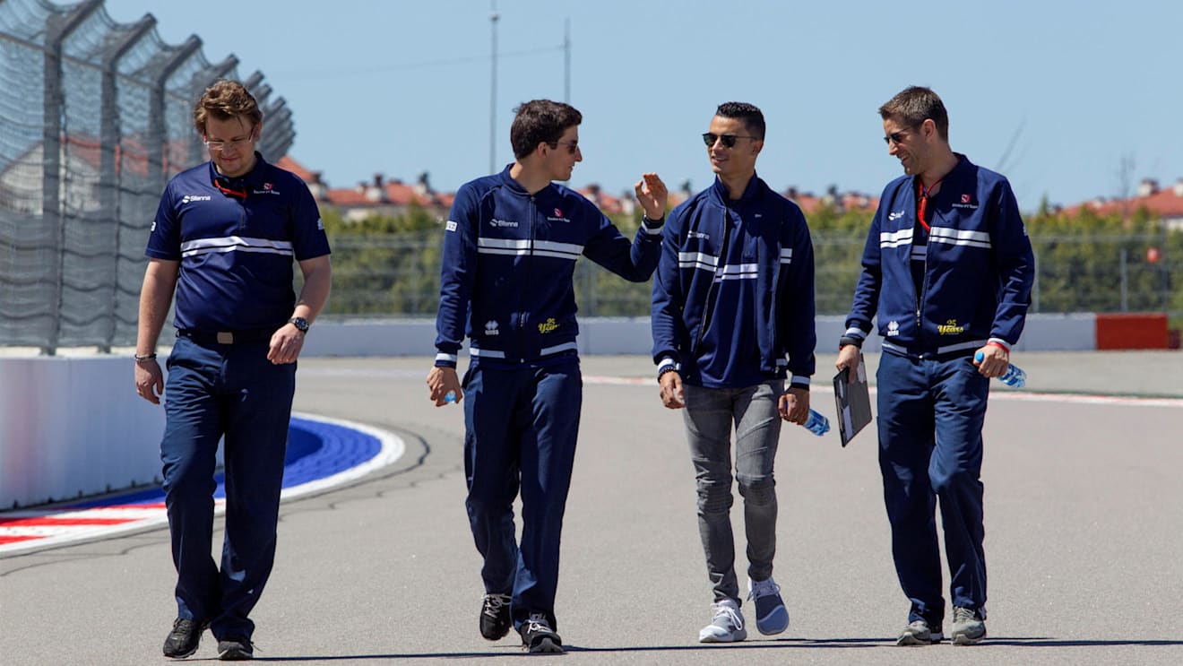 Pascal Wehrlein (GER) Sauber walks the track at Formula One World Championship, Rd4, Russian Grand Prix, Preparations, Sochi Autodrom, Sochi, Krasnodar Krai, Russia, Thursday 27 April 2017. © Sutton Motorsport Images