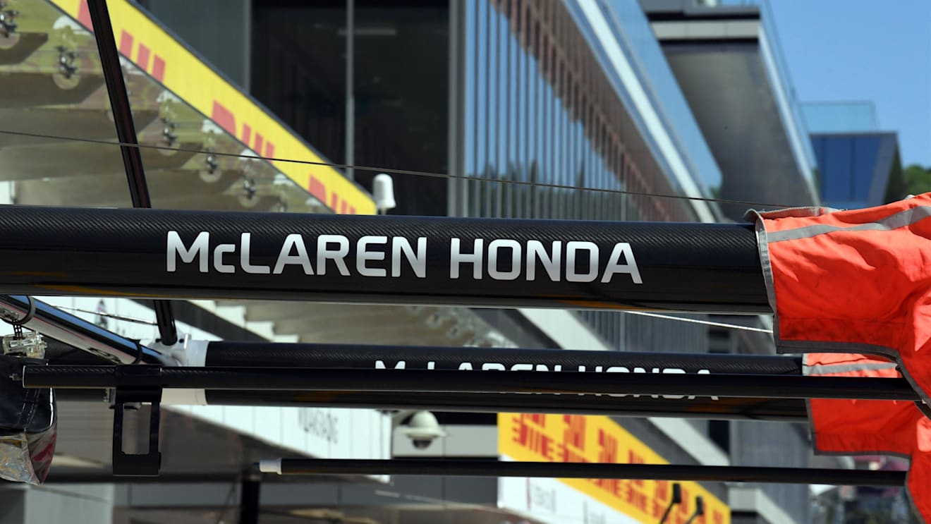 McLaren pit box boom at Formula One World Championship, Rd4, Russian Grand Prix, Preparations, Sochi Autodrom, Sochi, Krasnodar Krai, Russia, Thursday 27 April 2017. © Sutton Motorsport Images