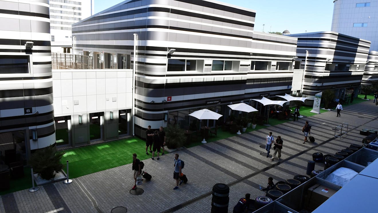 Paddock at Formula One World Championship, Rd4, Russian Grand Prix, Preparations, Sochi Autodrom, Sochi, Krasnodar Krai, Russia, Thursday 27 April 2017. © Sutton Motorsport Images
