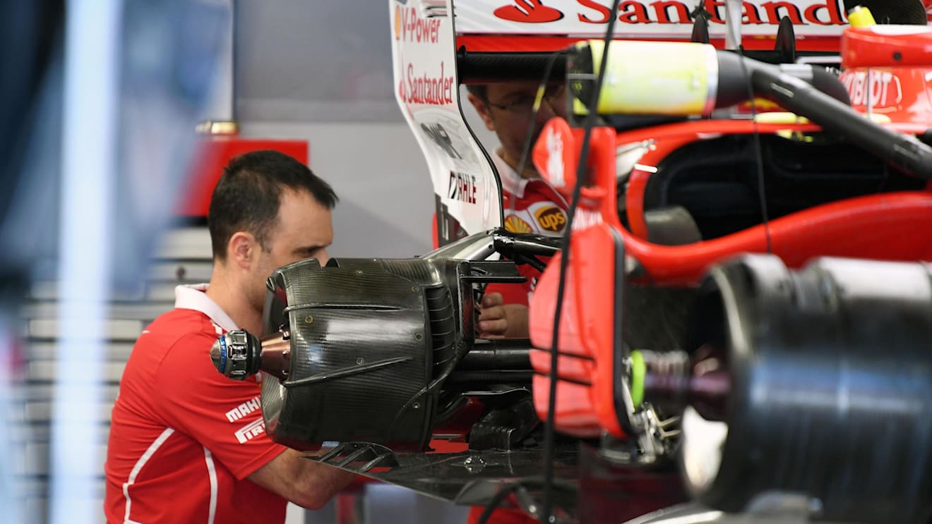 Ferrari SF70-H rear wheel hub at Formula One World Championship, Rd4, Russian Grand Prix, Preparations, Sochi Autodrom, Sochi, Krasnodar Krai, Russia, Thursday 27 April 2017. © Sutton Motorsport Images