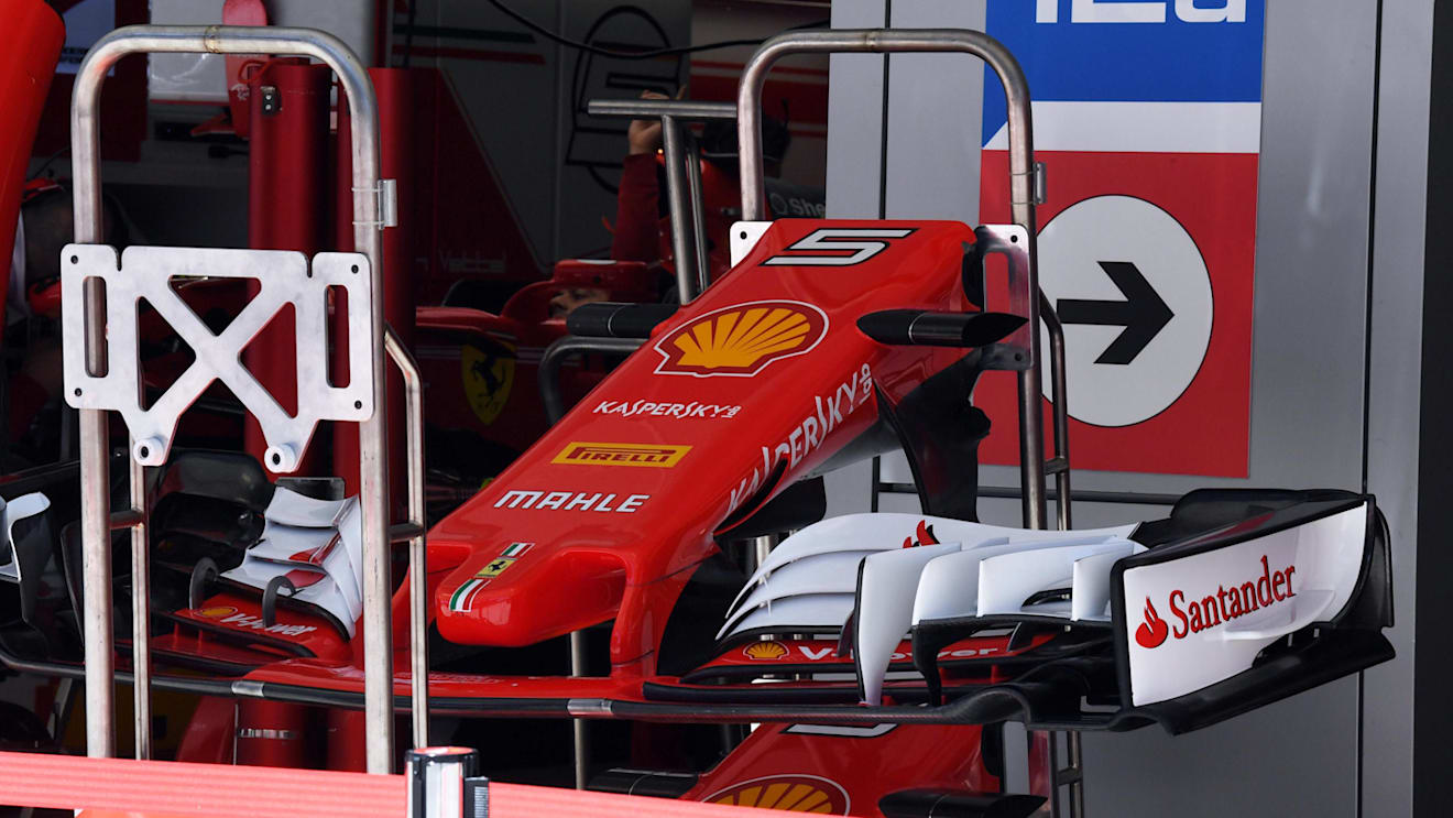 Ferrari SF70-H nose and front wing at Formula One World Championship, Rd4, Russian Grand Prix, Preparations, Sochi Autodrom, Sochi, Krasnodar Krai, Russia, Thursday 27 April 2017. © Sutton Motorsport Images