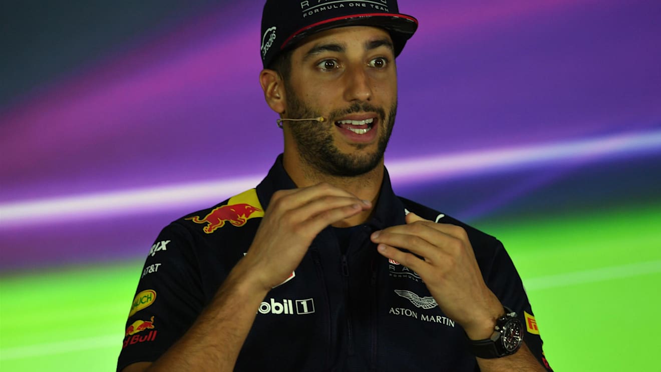 Daniel Ricciardo (AUS) Red Bull Racing in the Press Conference at Formula One World Championship, Rd4, Russian Grand Prix, Preparations, Sochi Autodrom, Sochi, Krasnodar Krai, Russia, Thursday 27 April 2017. © Sutton Motorsport Images