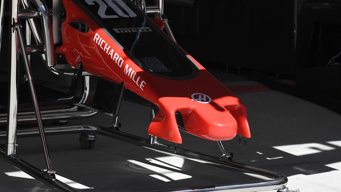 Haas VF-17 nose at Formula One World Championship, Rd4, Russian Grand Prix, Preparations, Sochi Autodrom, Sochi, Krasnodar Krai, Russia, Thursday 27 April 2017. © Sutton Motorsport Images