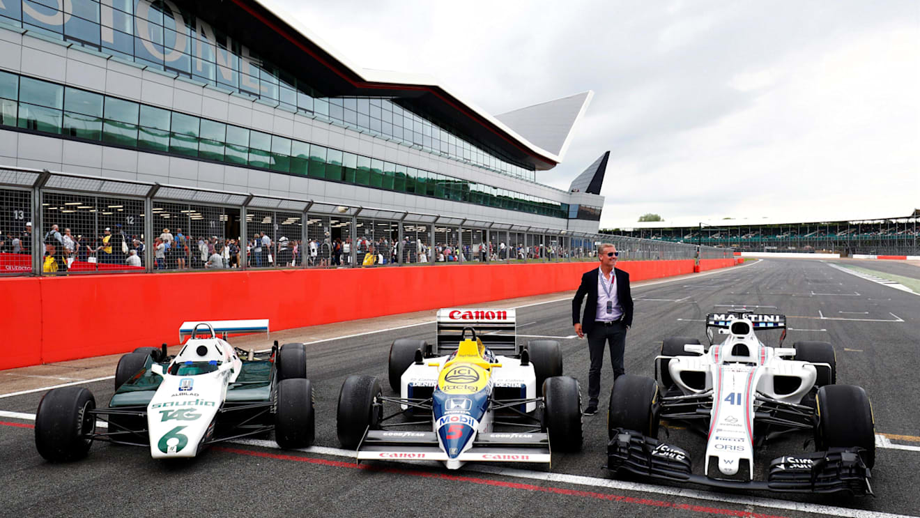 David Coulthard (GBR) with theWilliams Ford FW08B, Williams Honda FW11 and the Williams Renault FW14B at Williams British Grand Prix Preview Day, Silverstone, England, 2 June 2017. © Sutton Images