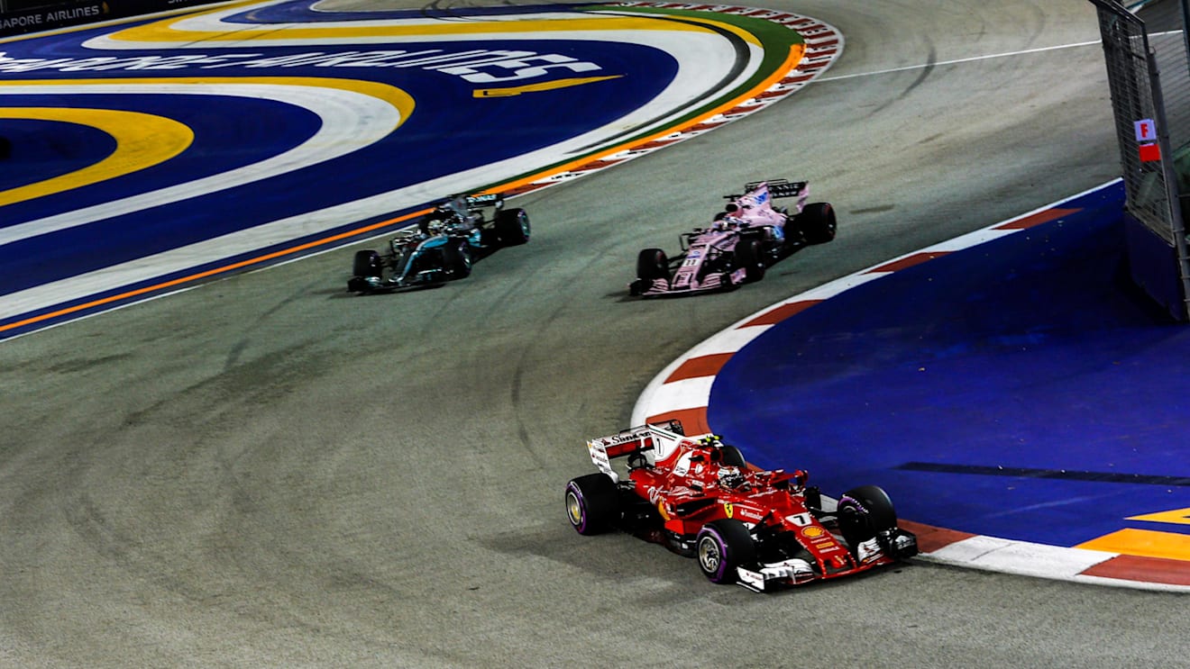 Kimi Raikkonen (FIN) Ferrari SF70-H at Formula One World Championship, Rd14, Singapore Grand Prix, Practice, Marina Bay Street Circuit, Singapore, Friday 15 September 2017. © Sutton Images