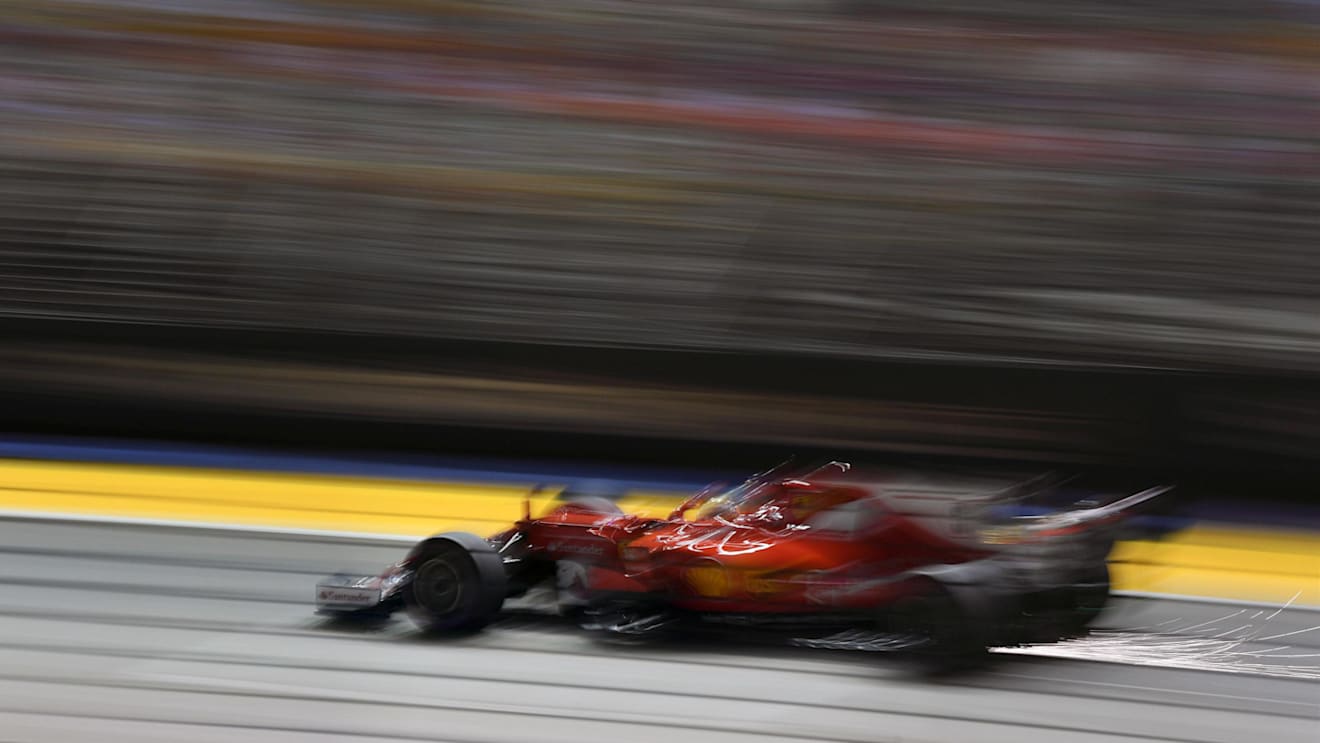 Sebastian Vettel (GER) Ferrari SF70-H at Formula One World Championship, Rd14, Singapore Grand Prix, Qualifying, Marina Bay Street Circuit, Singapore, Saturday 16 September 2017. © Sutton Images
