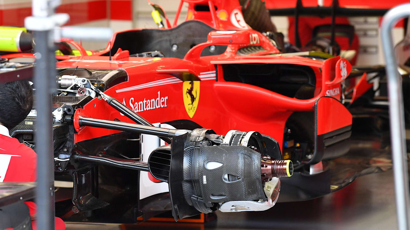 Ferrari SF70-H front wheel hub at Formula One World Championship, Rd14, Singapore Grand Prix, Preparations, Marina Bay Street Circuit, Singapore, Thursday 14 September 2017. © Sutton Images