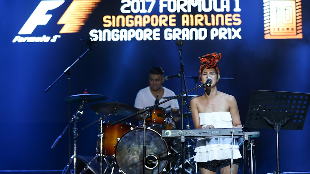 Entertainment / Aarika Lee & The Next Movement (SIN) at Formula One World Championship, Rd14, Singapore Grand Prix, Preparations, Marina Bay Street Circuit, Singapore, Thursday 14 September 2017. © Sutton Images