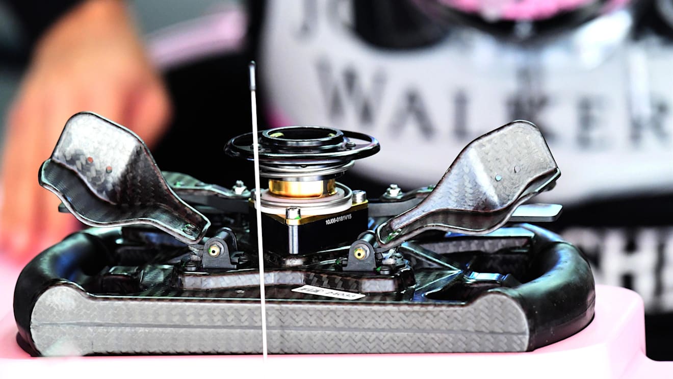 Force India VJM10 steering wheel at Formula One World Championship, Rd5, Spanish Grand Prix, Qualifying, Barcelona, Spain, Saturday 13 May 2017. © Sutton Motorsport Images