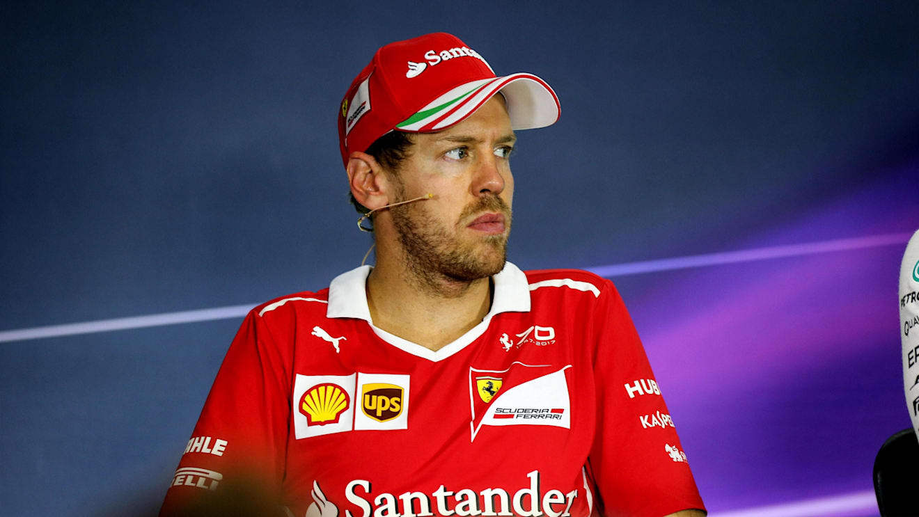 Sebastian Vettel (GER) Ferrari in the Press Conference at Formula One World Championship, Rd5, Spanish Grand Prix, Race, Barcelona, Spain, Sunday 14 May 2017. © Sutton Motorsport Images