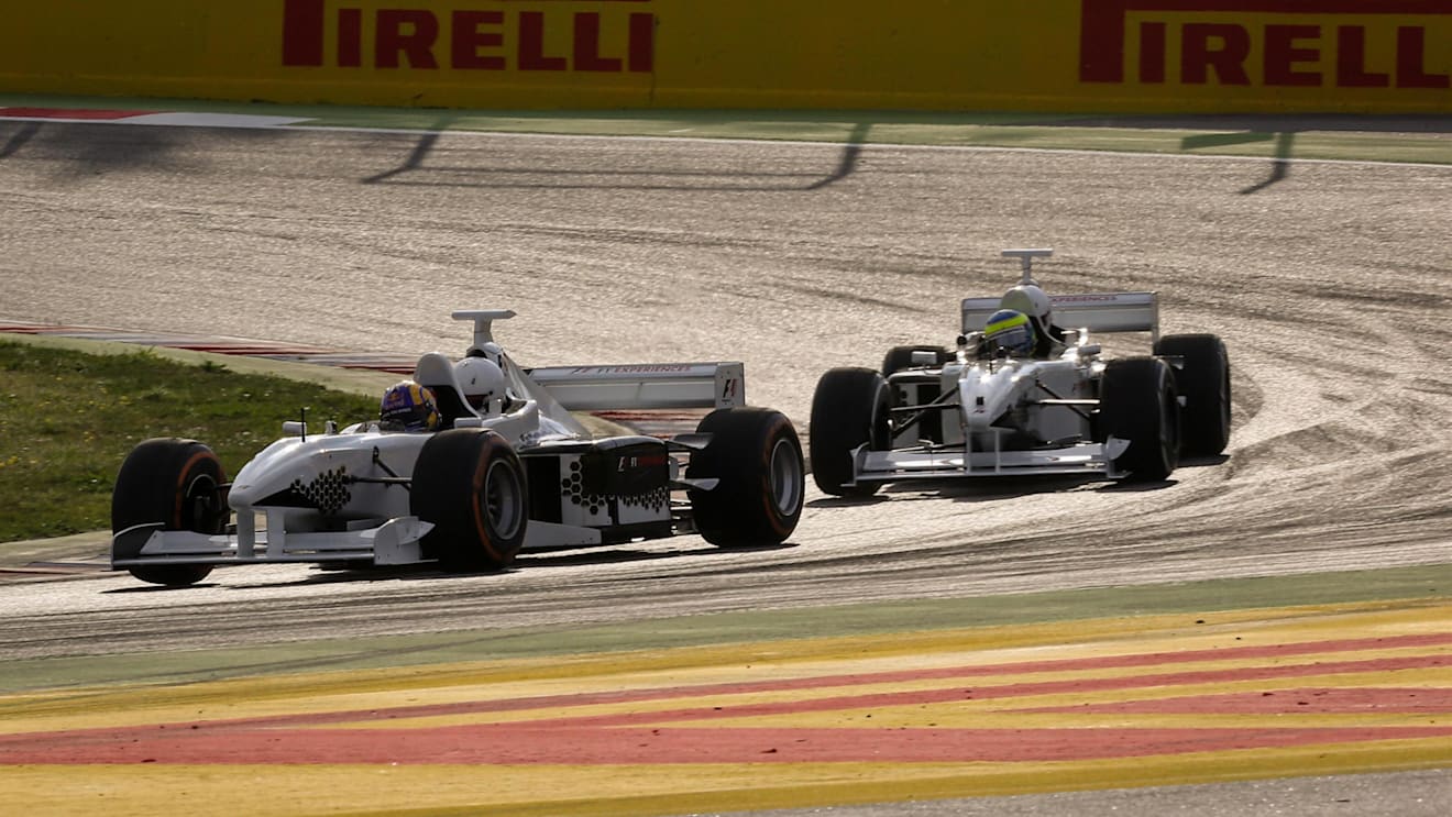 Patrick Friesacher (AUT) F1 Experiences 2-Seater driver and F1 Experiences 2-Seater passenger and Zsolt Baumgartner (HUN) F1 Experiences 2-Seater driver and F1 Experiences 2-Seater passenger at Formula One World Championship, Rd5, Spanish Grand Prix, Race, Barcelona, Spain, Sunday 14 May 2017. © Sutton Motorsport Images