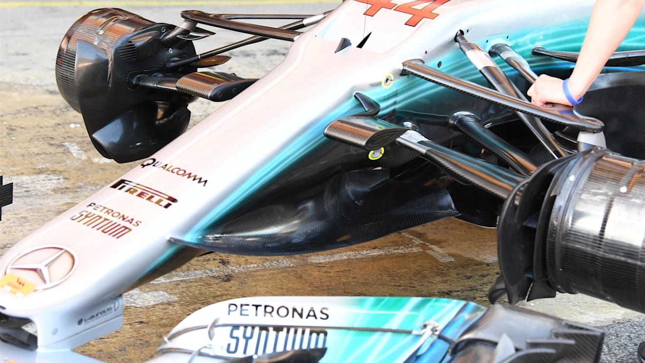 Mercedes-Benz F1 W08 Hybrid nose at Formula One World Championship, Rd5, Spanish Grand Prix, Preparations, Barcelona, Spain, Thursday 11 May 2017. © Sutton Motorsport Images