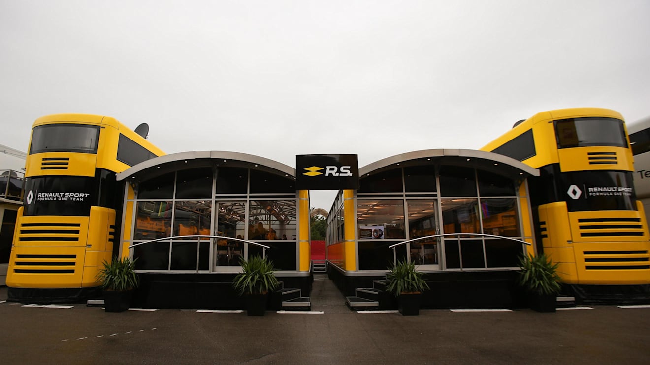 Renault Sport F1 Team motorhome at Formula One World Championship, Rd5, Spanish Grand Prix, Preparations, Barcelona, Spain, Thursday 11 May 2017. © Sutton Motorsport Images
