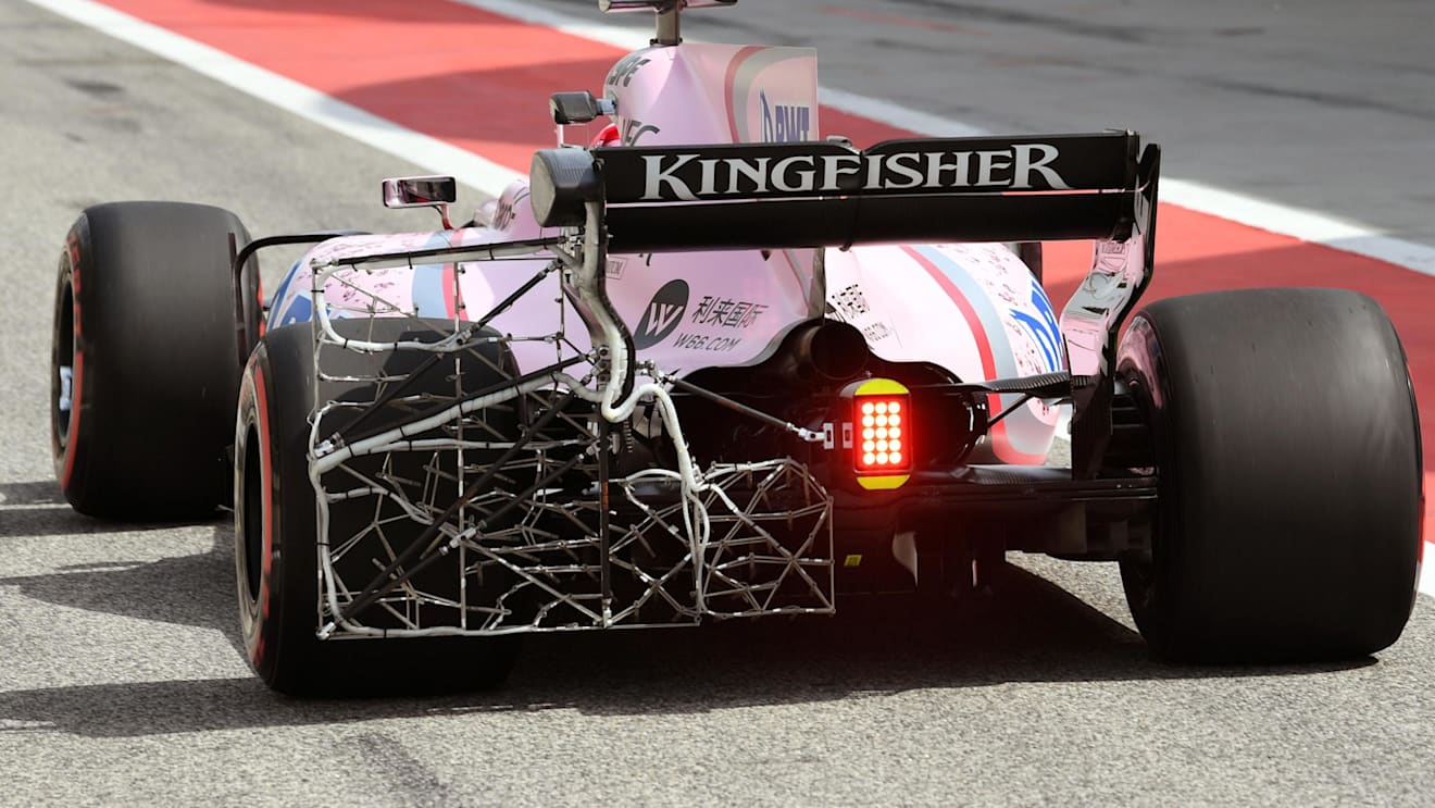Esteban Ocon (FRA) Force India VJM10 with aero sensor at Formula One Testing, Day Two, Bahrain International Circuit, Sakhir, Bahrain, Wednesday 19 April 2017. © Sutton Motorsport Images