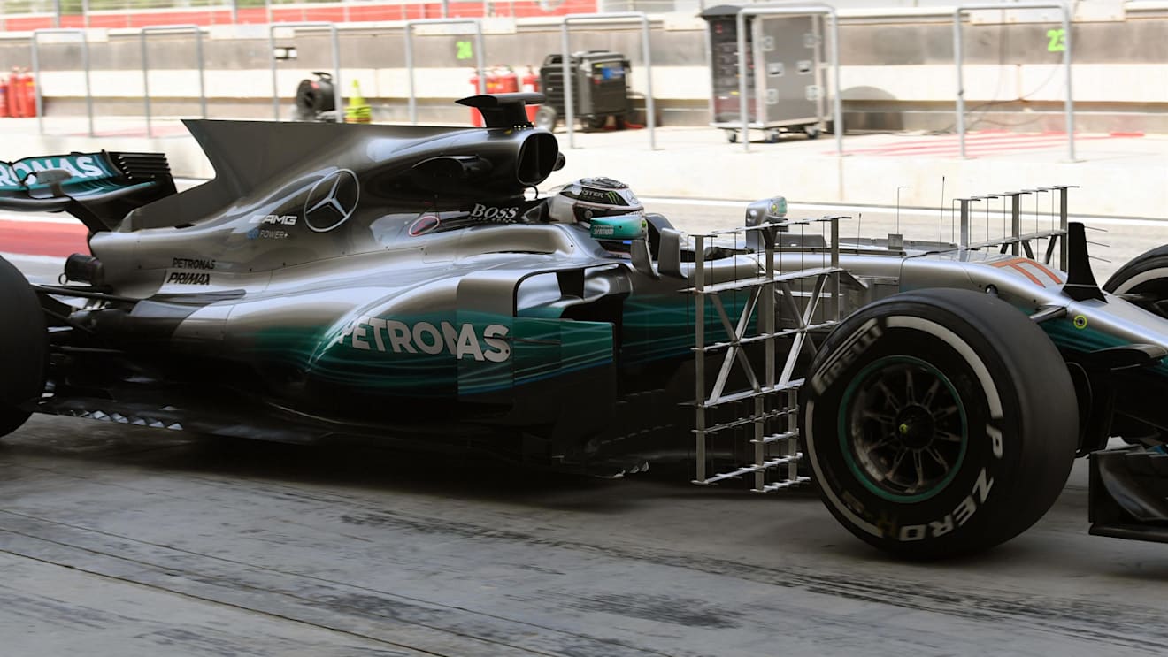 Valtteri Bottas (FIN) Mercedes-Benz F1 W08 Hybrid with aero sensors at Formula One Testing, Day Two, Bahrain International Circuit, Sakhir, Bahrain, Wednesday 19 April 2017. © Sutton Motorsport Images