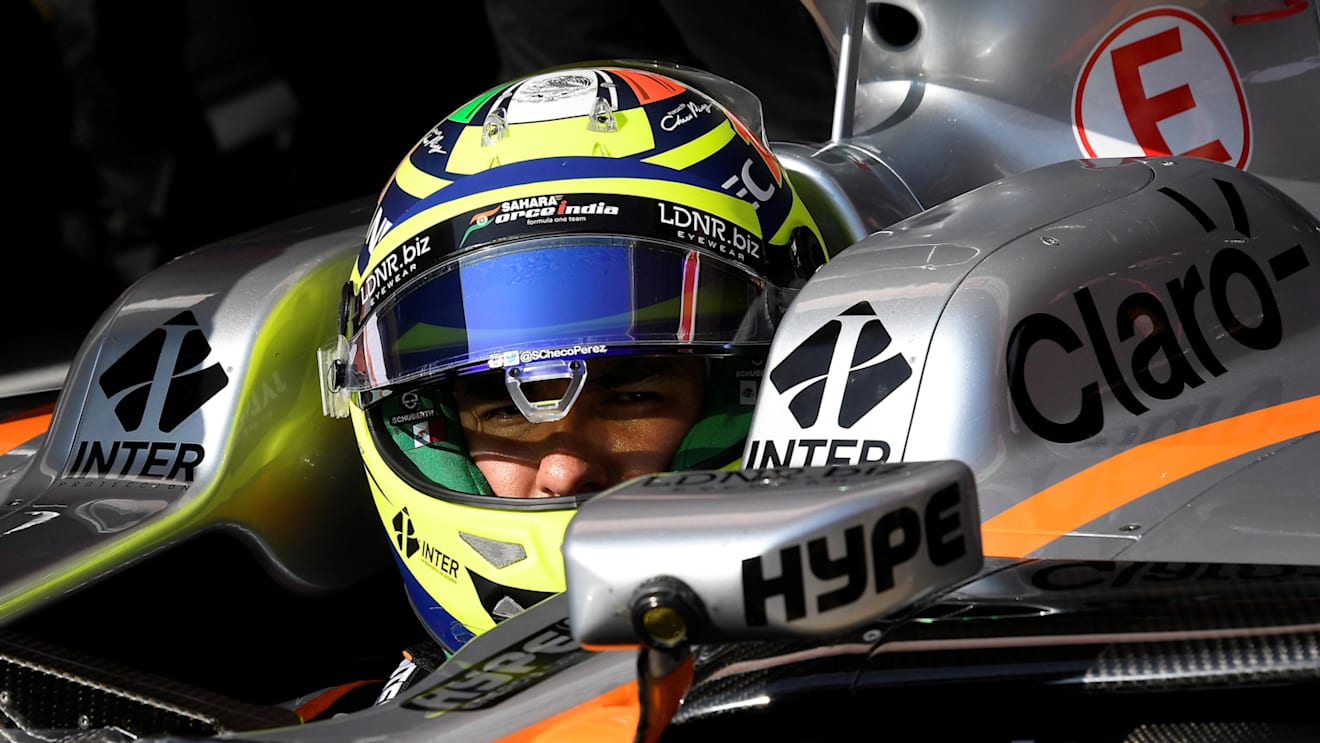 Sergio Perez (MEX) Force India at Formula One Testing, Day One, Barcelona, Spain, 27 February 2017. © Sutton Images