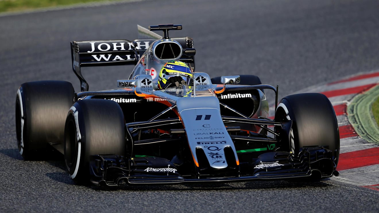 Sergio Perez (MEX) Force India VJM10 at Formula One Testing, Day One, Barcelona, Spain, 27 February 2017. © Sutton Images